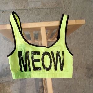 Graphic print sports bra top